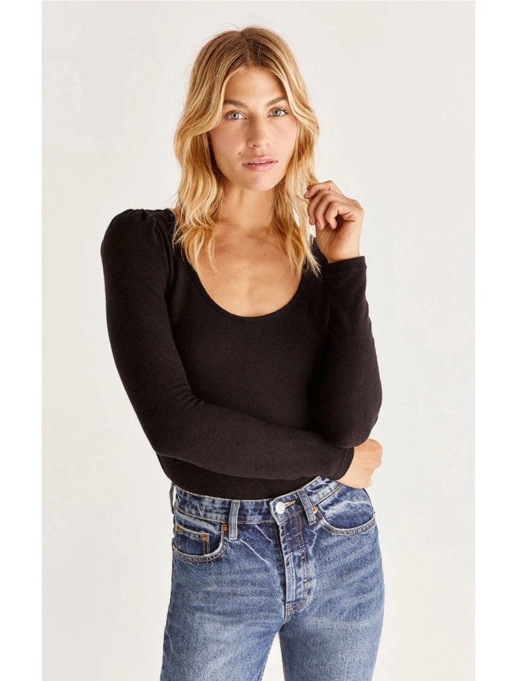 Z Supply Storme Marled Top in Black